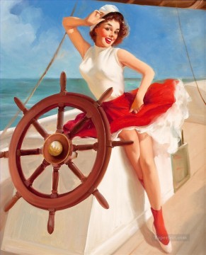 Pin up Painting - pin up girl nude 094